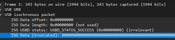 Wireshark packet details